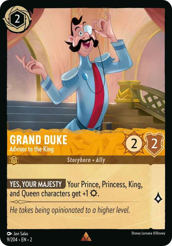 Disney Lorcana Trading Card Game - Rare - Grand Duke - Advisor to the King - Rise of the Floodborn (