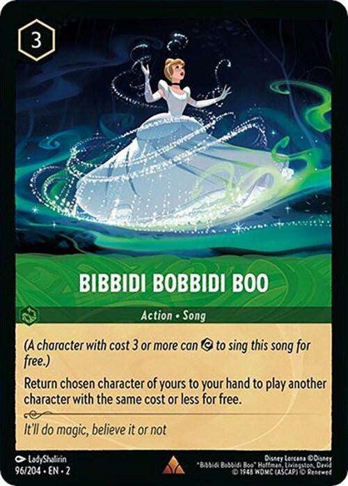 Disney Lorcana Trading Card Game - Rare - Bibbidi Bobbidi Boo - Rise of the Floodborn