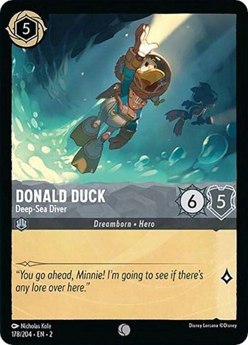 Disney Lorcana Trading Card Game - Donald Duck - Deep-Sea Diver - Rise of the Floodborn (2)