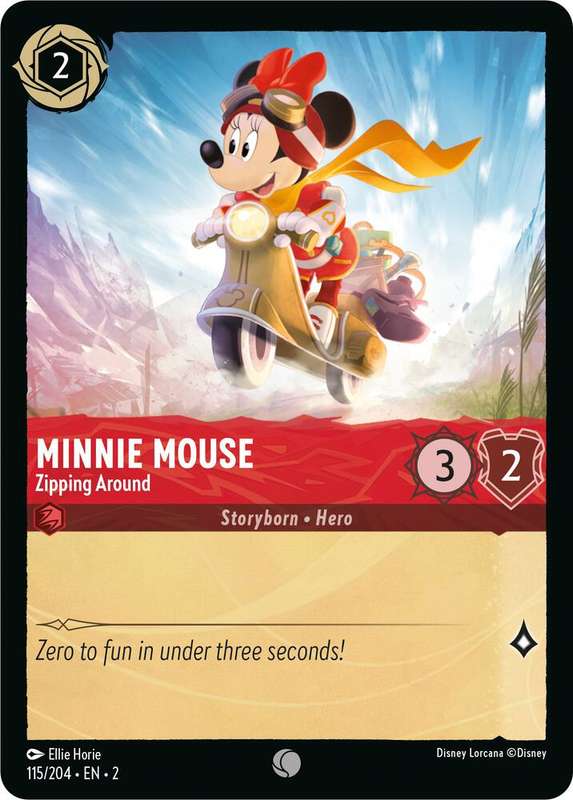 Disney Lorcana Trading Card Game - Minnie Mouse - Zipping Around - Rise of the Floodborn