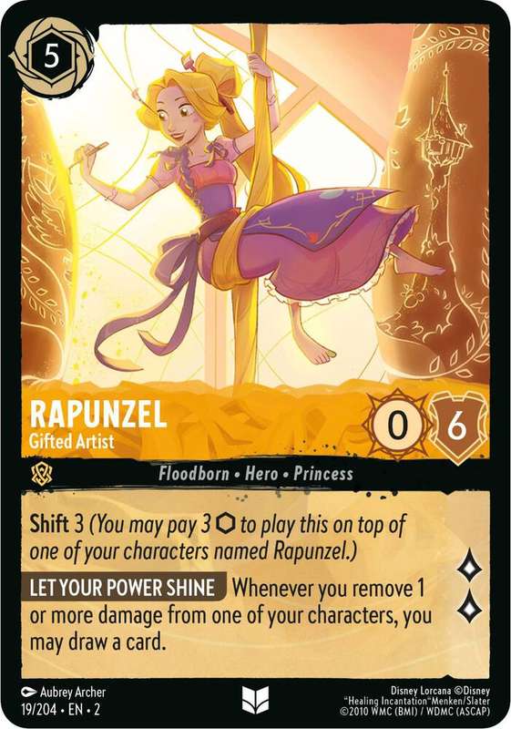 Disney Lorcana Trading Card Game - Rapunzel - Gifted Artist - Rise of the Floodborn (2)