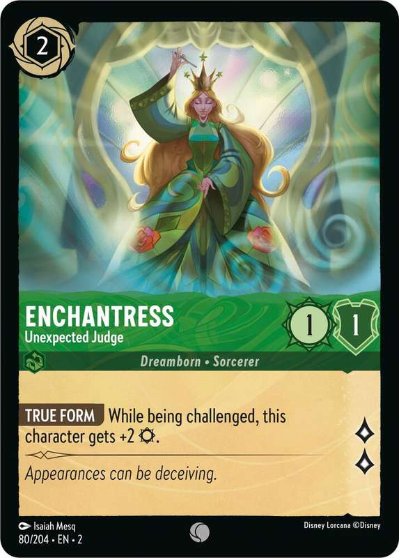 Disney Lorcana Trading Card Game - Enchantress - Unexpected Judge - Rise of the Floodborn (2)