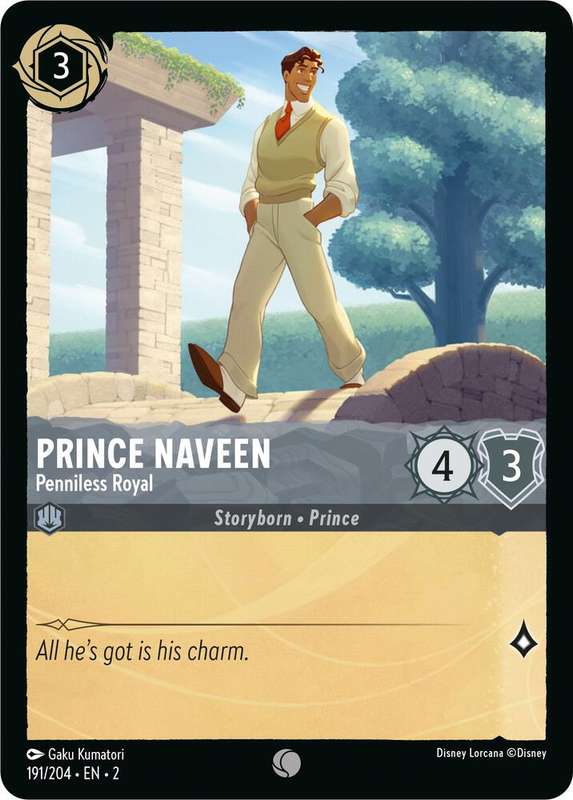 Disney Lorcana Trading Card Game - Prince Naveen - Penniless Royal - Rise of the Floodborn (2)