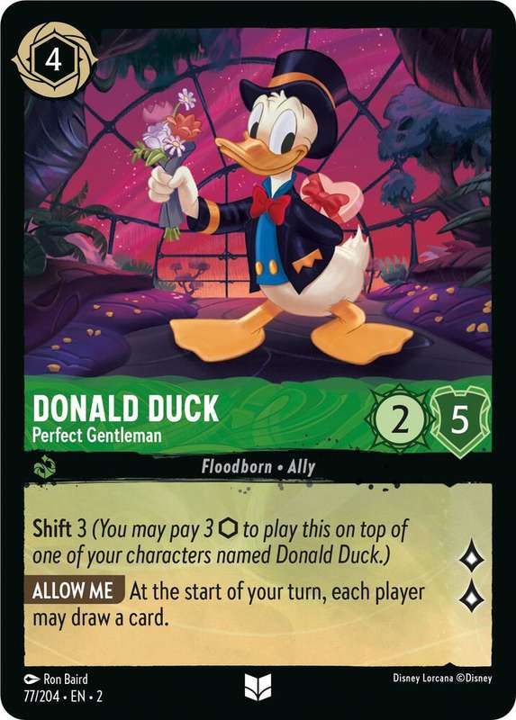 Disney Lorcana Trading Card Game - Donald Duck - Perfect Gentleman - Rise of the Floodborn (2)
