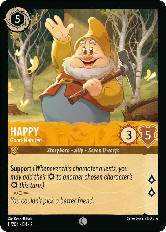 Disney Lorcana Trading Card Game - Happy - Good-Natured - Rise of the Floodborn (2)