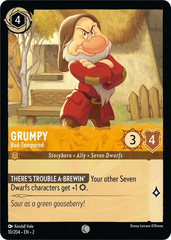 Disney Lorcana Trading Card Game - Grumpy - Bad-Tempered - Rise of the Floodborn (2)
