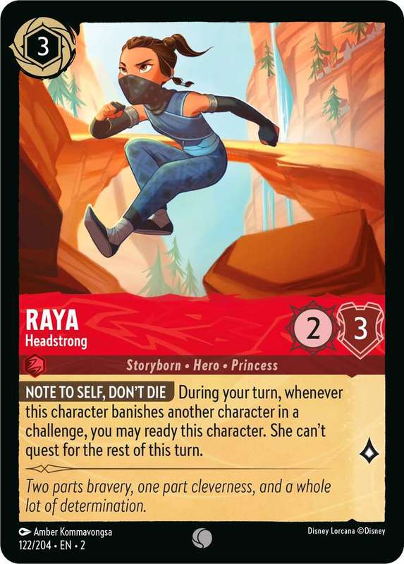 Disney Lorcana Trading Card Game - Raya - Headstrong - Rise of the Floodborn (2)