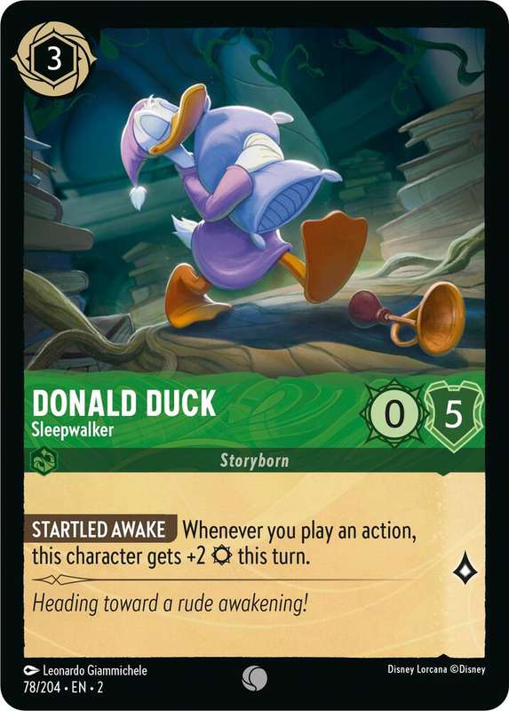 Disney Lorcana Trading Card Game - Donald Duck - Sleepwalker - Rise of the Floodborn (2)