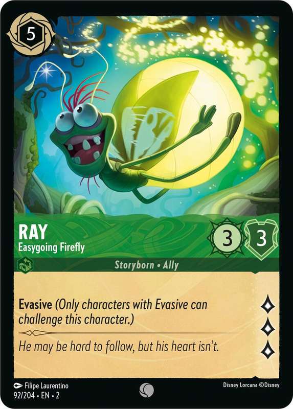 Disney Lorcana Trading Card Game - Ray - Easygoing Firefly - Rise of the Floodborn (2)
