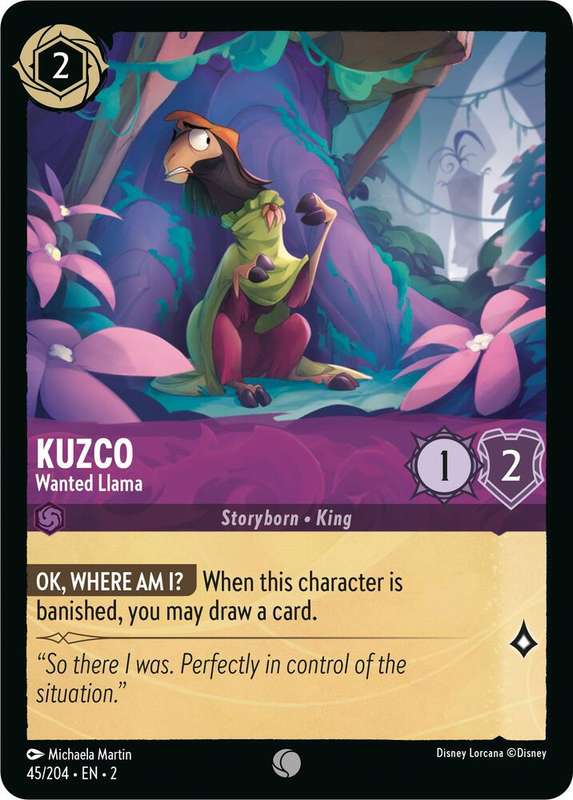 Disney Lorcana Trading Card Game - Kuzco - Wanted Llama - Rise of the Floodborn (2)