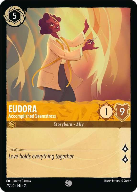 Disney Lorcana Trading Card Game - Eudora - Accomplished Seamstress - Rise of the Floodborn (2)