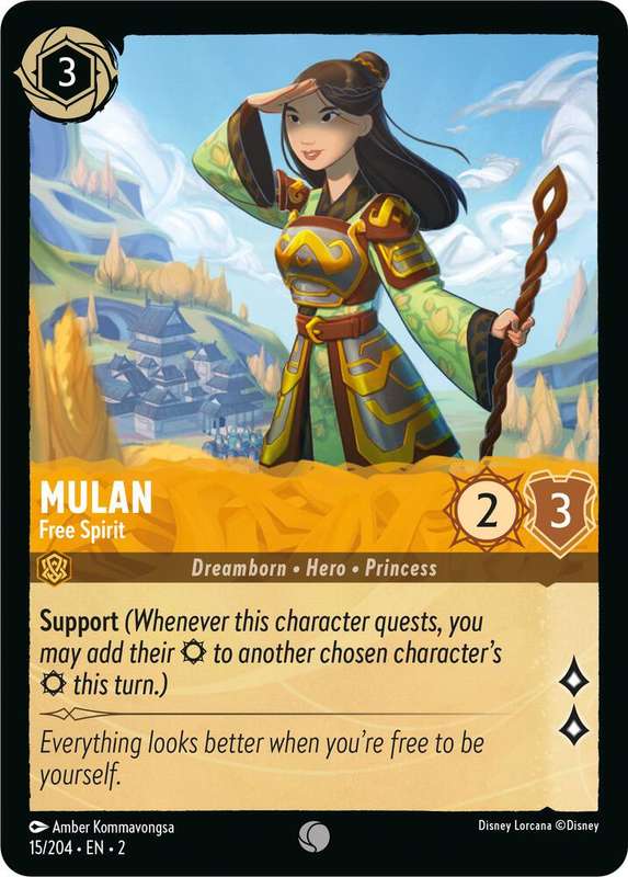 Disney Lorcana Trading Card Game - Mulan - Free Spirit - Rise of the Floodborn (2)