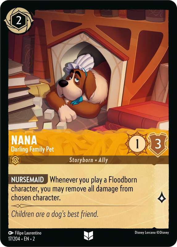 Disney Lorcana Trading Card Game - Nana - Darling Family Pet - Rise of the Floodborn (2)