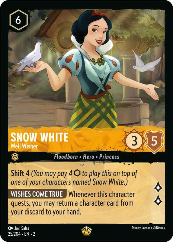 Disney Lorcana Trading Card Game - Snow White - Well Wisher - Rise of the Floodborn
