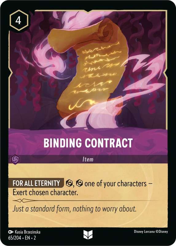 Disney Lorcana Trading Card Game - Binding Contract - Rise of the Floodborn (2)