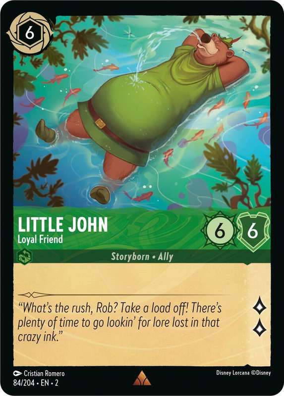 Disney Lorcana Trading Card Game - Rare - Little John - Loyal Friend - Rise of the Floodborn