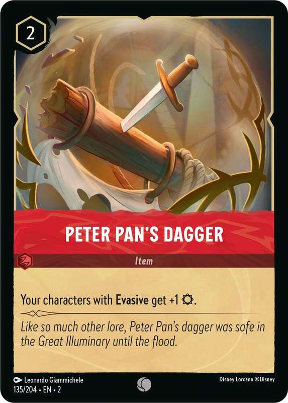 Disney Lorcana Trading Card Game - Peter Pan's Dagger - Rise of the Floodborn (2)