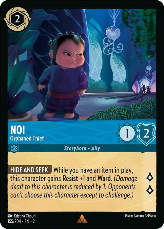 Disney Lorcana Trading Card Game - Rare - Noi - Orphaned Thief - Rise of the Floodborn (2)