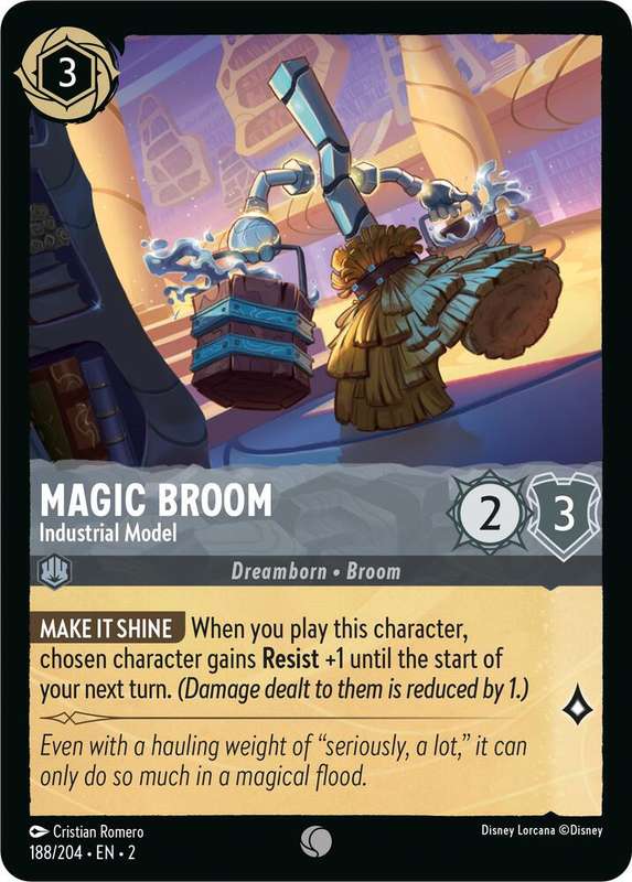 Disney Lorcana Trading Card Game - Magic Broom - Industrial Model - Rise of the Floodborn (2)