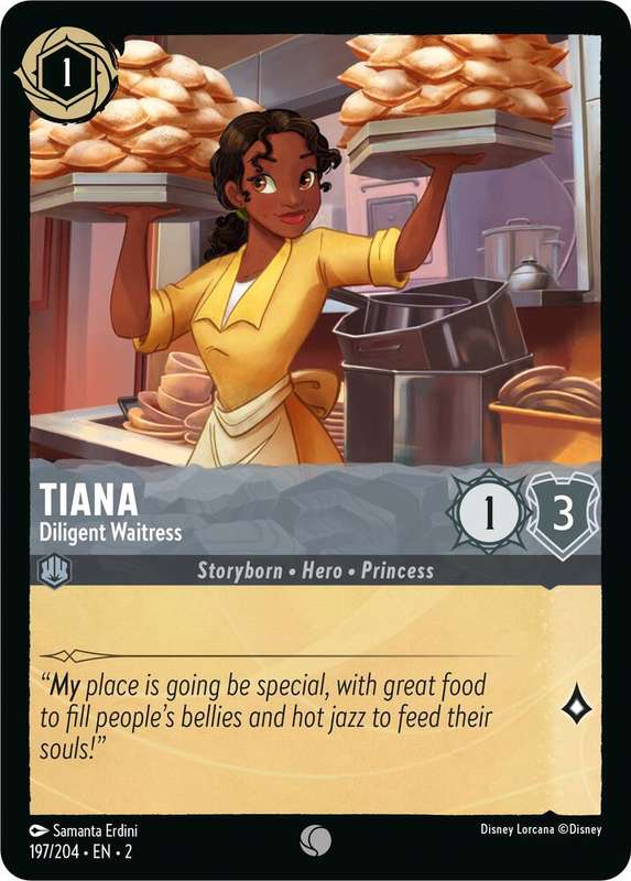Disney Lorcana Trading Card Game - Tiana - Diligent Waitress - Rise of the Floodborn (2)