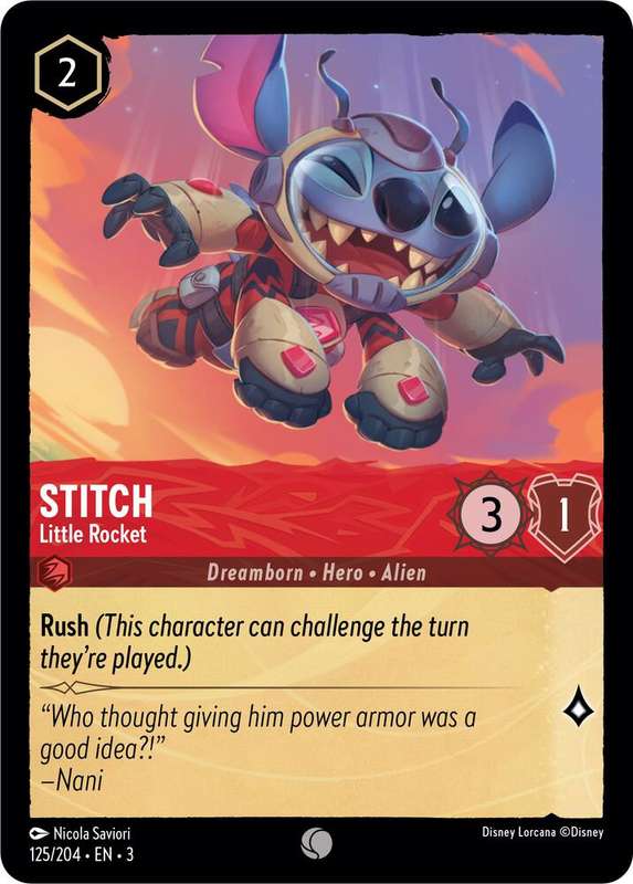 Disney Lorcana Trading Card Game - Stitch - Little Rocket - Into the Inklands (3)