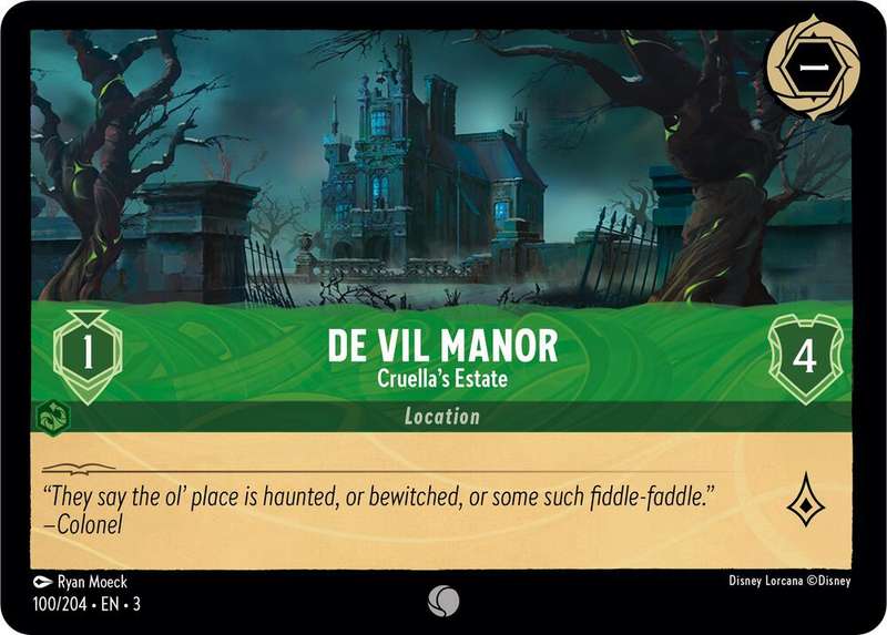 Disney Lorcana Trading Card Game - De Vil Manor - Cruella's Estate - Into the Inklands (3)