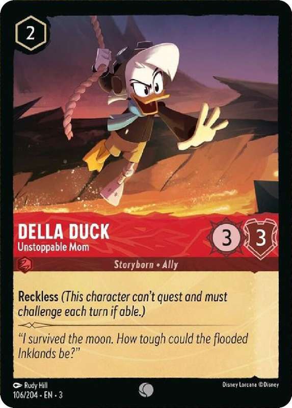 Disney Lorcana Trading Card Game - Della Duck - Unstoppable Mom - Into the Inklands (3)