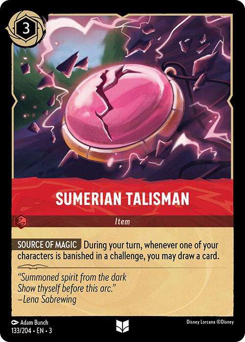 Disney Lorcana Trading Card Game - Sumerian Talisman - Into the Inklands (3)