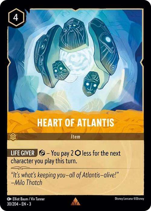Disney Lorcana Trading Card Game - Rare - Heart of Atlantis - Into the Inklands (3)