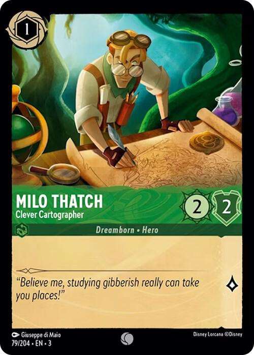 Disney Lorcana Trading Card Game - Milo Thatch - Clever Cartographer - Into the Inklands (3)