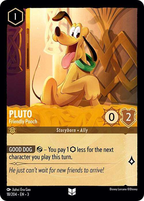 Disney Lorcana Trading Card Game - Pluto - Friendly Pooch - Into the Inklands (3)