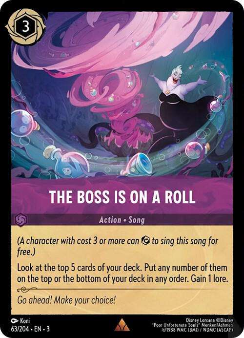 Disney Lorcana Trading Card Game - The Boss is on a Roll - Into the Inklands (3) Rare