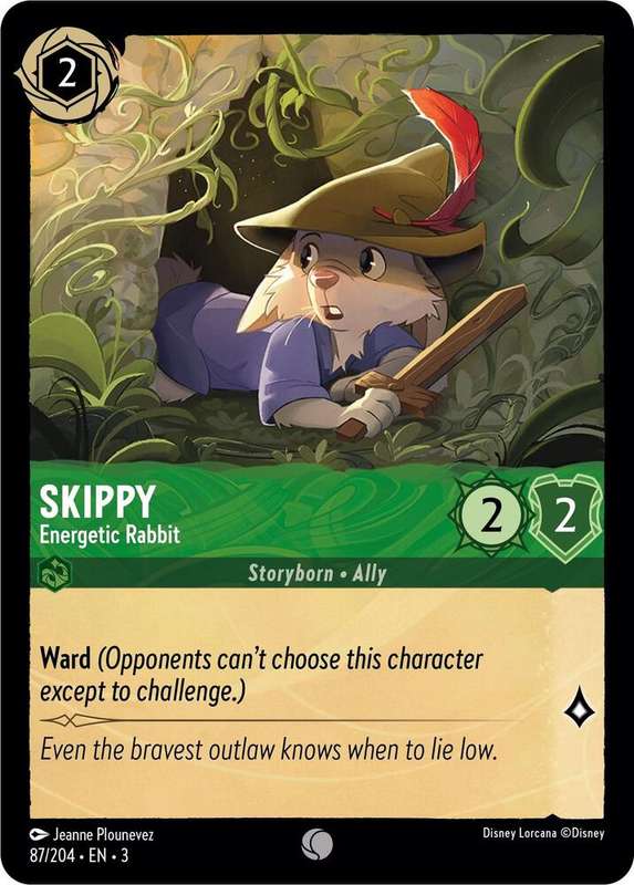 Disney Lorcana Trading Card Game - Skippy - Energetic Rabbit - Into the Inklands (3)