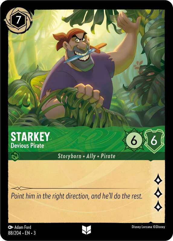Disney Lorcana Trading Card Game - Starkey - Devious Pirate - Into the Inklands (3)