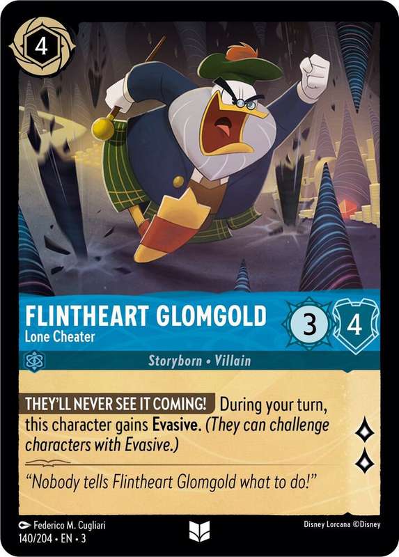Disney Lorcana Trading Card Game - Flintheart Glomgold - Lone Cheater - Into the Inklands (3)