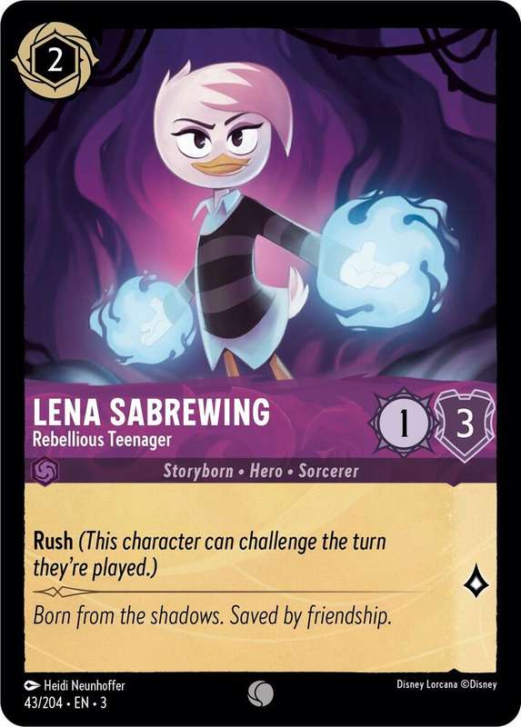 Disney Lorcana Trading Card Game - Lena Sabrewing - Rebellious Teenager - Into the Inklands (3)