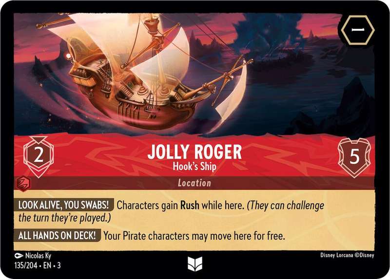 Disney Lorcana Trading Card Game - Jolly Roger - Hook's Ship - Into the Inklands (3)