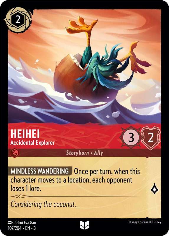 Disney Lorcana Trading Card Game - HeiHei - Accidental Explorer - Into the Inklands (3)