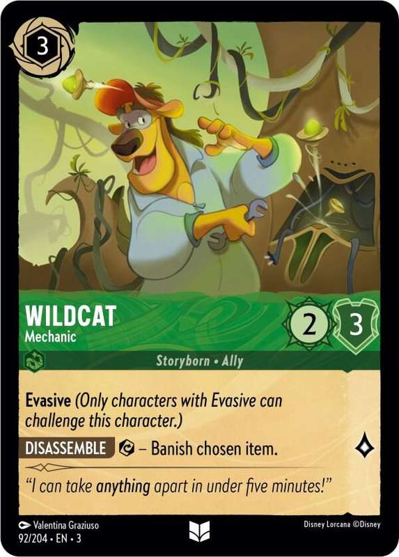 Disney Lorcana Trading Card Game - Wildcat - Mechanic - Into the Inklands (3)