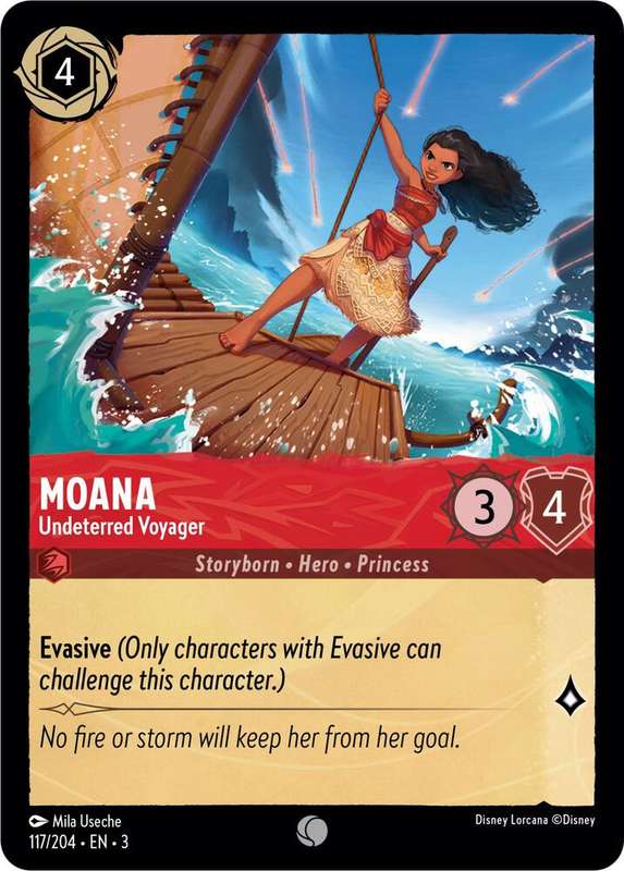 Disney Lorcana Trading Card Game - Moana - Undeterred Voyager - Into the Inklands (3)