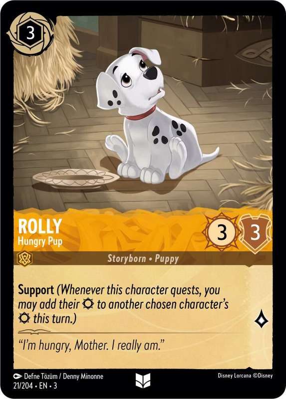 Disney Lorcana Trading Card Game - Rolly - Hungry Pup - Into the Inklands (3)