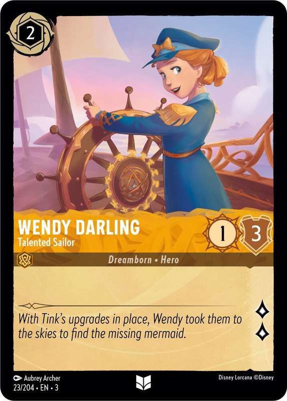 Disney Lorcana Trading Card Game - Wendy Darling - Talented Sailor - Into the Inklands (3)