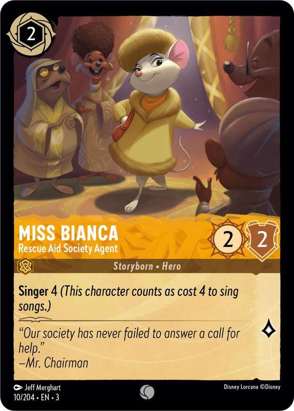Disney Lorcana Trading Card Game - Miss Bianca - Rescue Aid Society Agent - Into the Inklands (3)