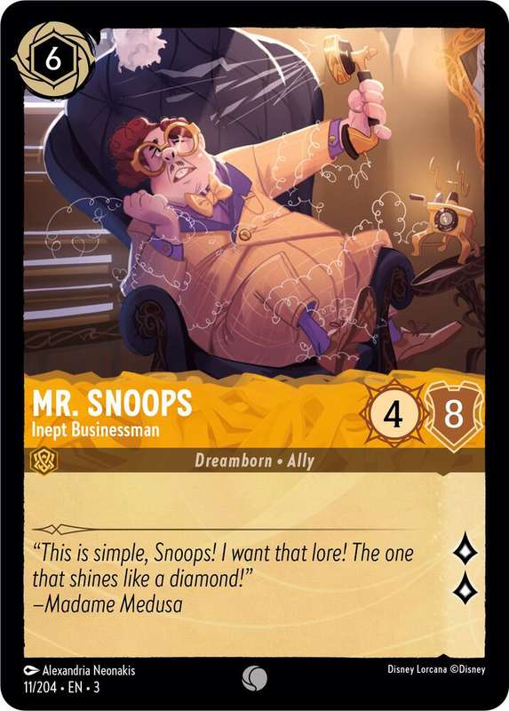 Disney Lorcana Trading Card Game - Mr. Snoops - Inept Businessman - Into the Inklands (3)