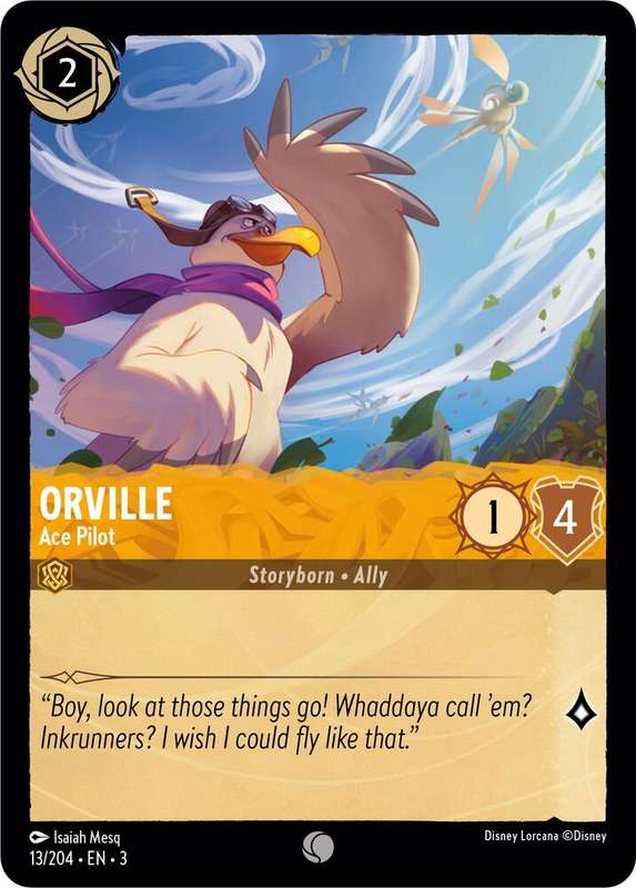 Disney Lorcana Trading Card Game - Orville - Ace Pilot - Into the Inklands (3)
