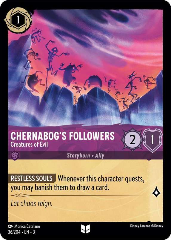 Disney Lorcana Trading Card Game - Chernabog's Followers - Creatures of Evil - Into the Inklands (3)