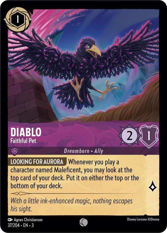 Disney Lorcana Trading Card Game - Diablo - Faithful Pet - Into the Inklands (3)