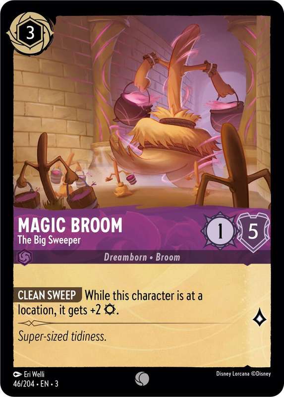 Disney Lorcana Trading Card Game - Magic Broom - The Big Sweeper - Into the Inklands (3)