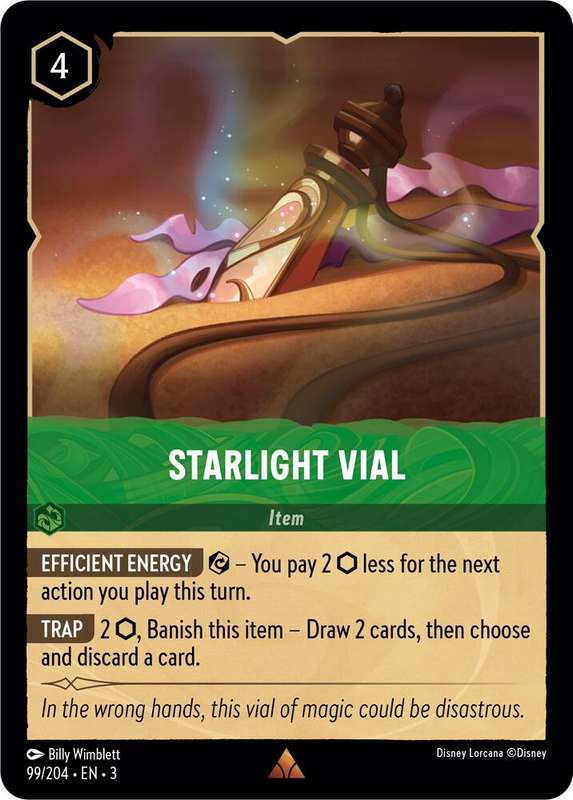 Disney Lorcana Trading Card Game - Rare - Starlight Vial - Into the Inklands