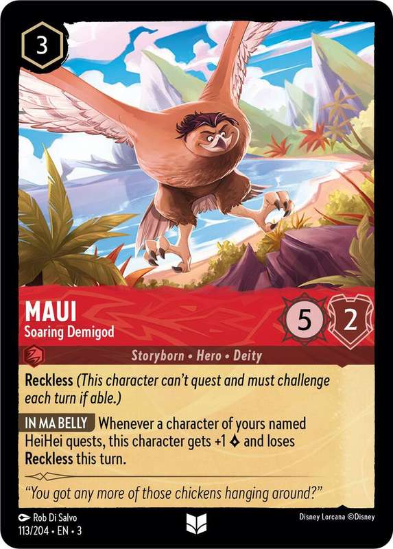 Disney Lorcana Trading Card Game - Maui - Soaring Demigod - Into the Inklands (3)